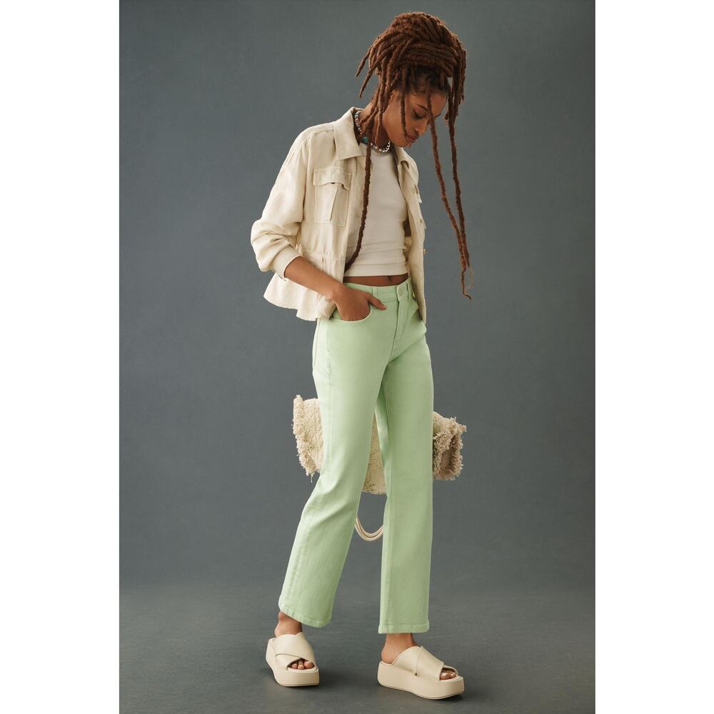 Pilcro The Yaya Mid-Rise Crop Flare Jeans - New 34P